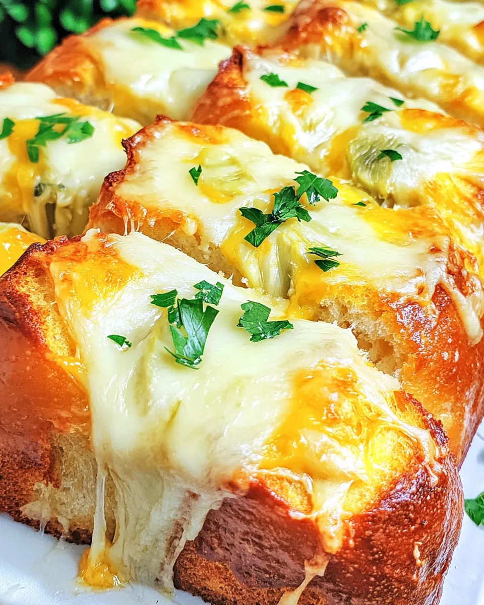 Easy Cheesy Artichoke Bread recipe photo