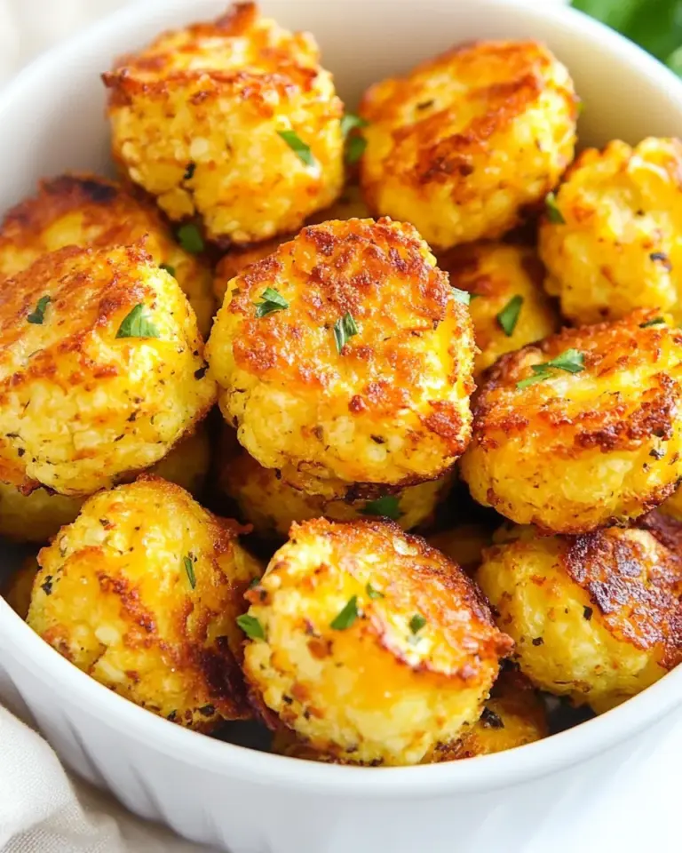 Homemade Cheesy Baked Cauliflower Tots photo