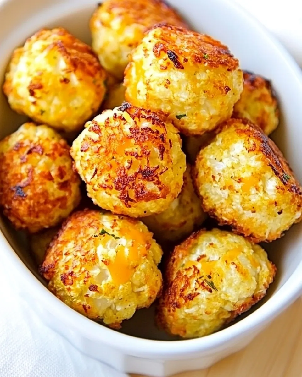 Classic Cheesy Baked Cauliflower Tots image