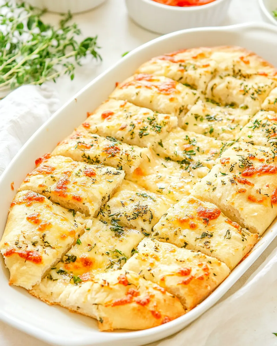 Classic Cheesy Bread Recipe with Pizza Dough image
