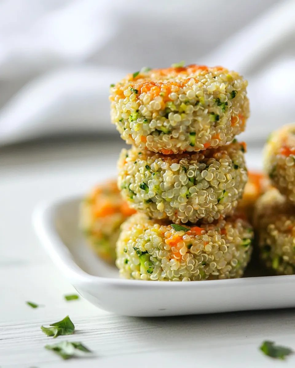 Healthy Cheesy Broccoli Quinoa Bites dish photo