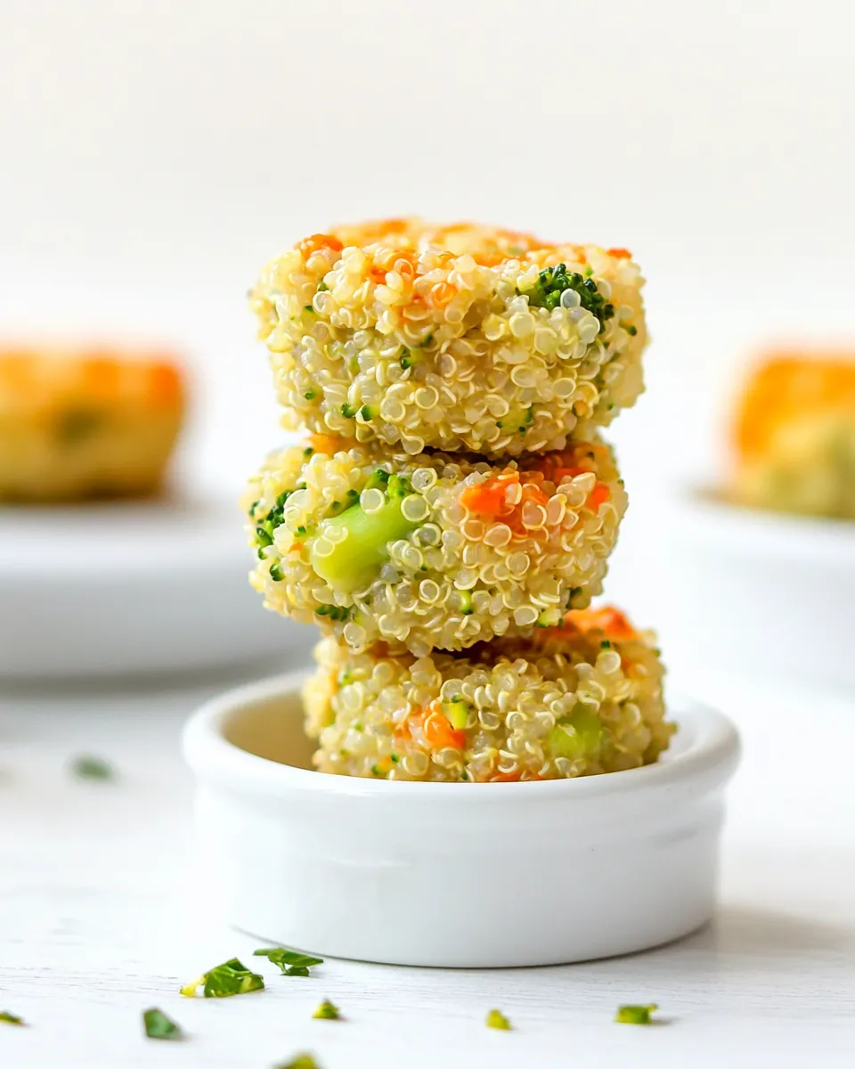 Quick Cheesy Broccoli Quinoa Bites food shot