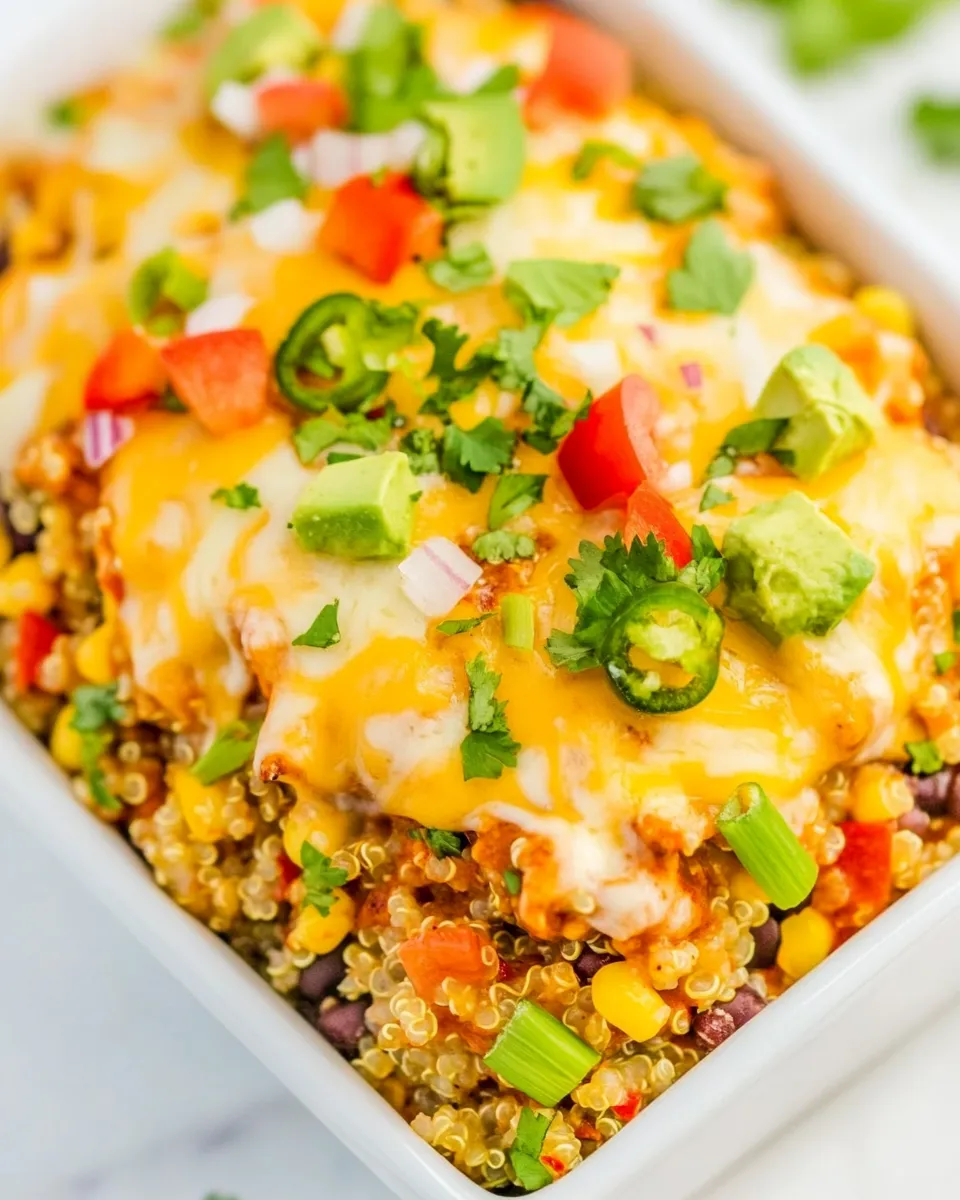 Healthy Cheesy Chicken Enchilada Quinoa recipe photo