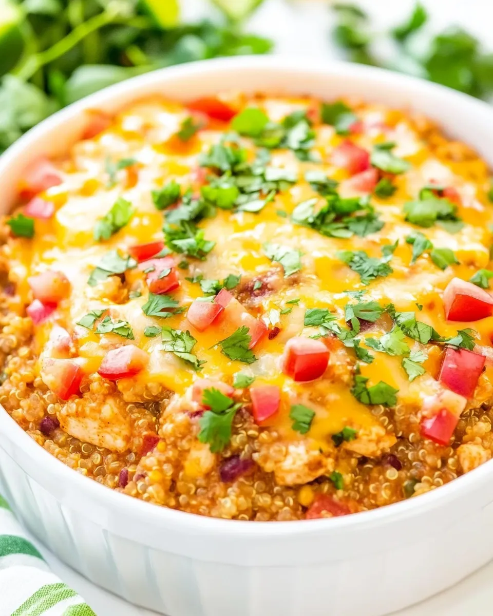 Quick Cheesy Chicken Enchilada Quinoa shot