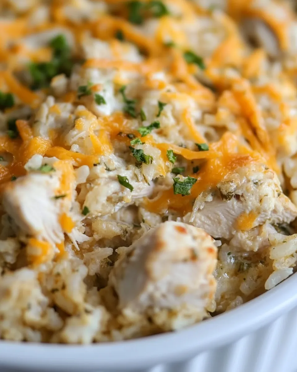 Easy Cheesy Chicken and Rice Bake recipe photo