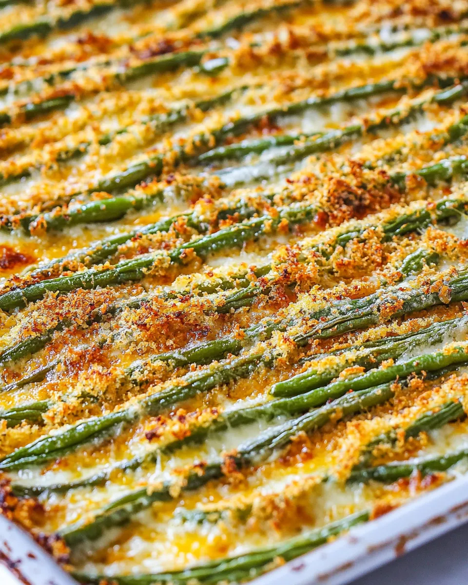 Homemade Cheesy Crispy Baked Green Beans photo