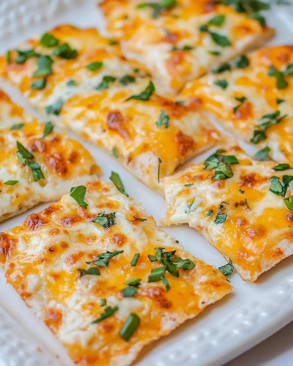Delicious Cheesy Flat Breads shot