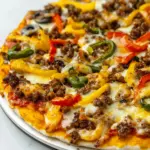 Homemade Cheesy Keto Pan Pizza photo