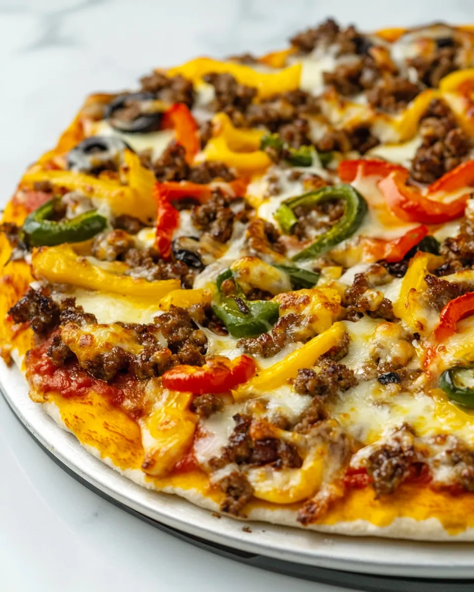 Homemade Cheesy Keto Pan Pizza photo