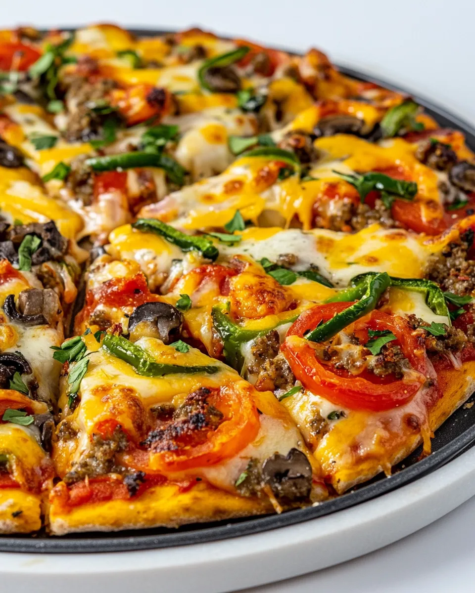 Classic Cheesy Keto Pan Pizza image