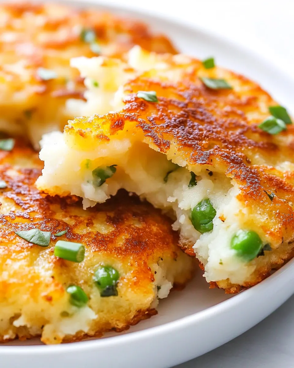 Homemade Cheesy Mashed Potato Pancakes Recipe photo