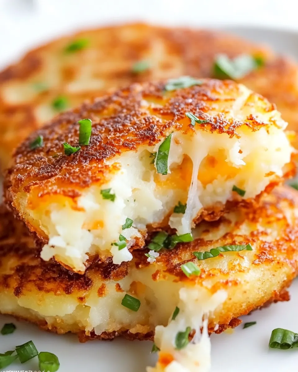 Classic Cheesy Mashed Potato Pancakes Recipe image