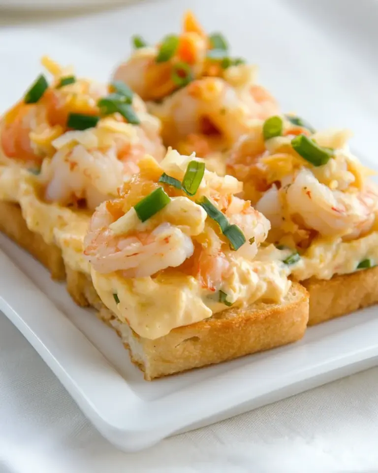 Homemade Cheesy Shrimp Tea Sandwiches (Canaps) image