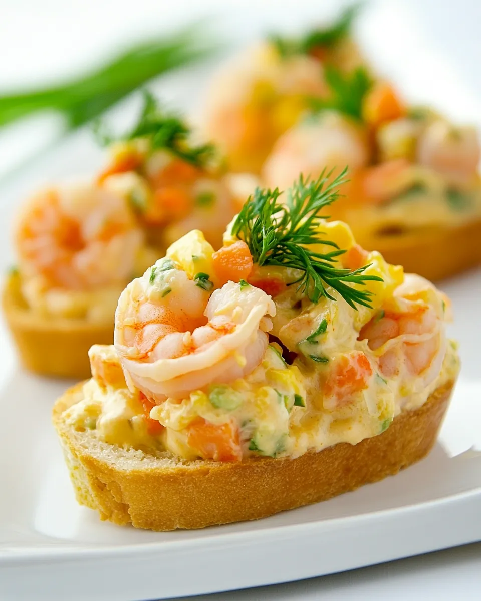 Delicious Cheesy Shrimp Tea Sandwiches (Canaps) recipe photo