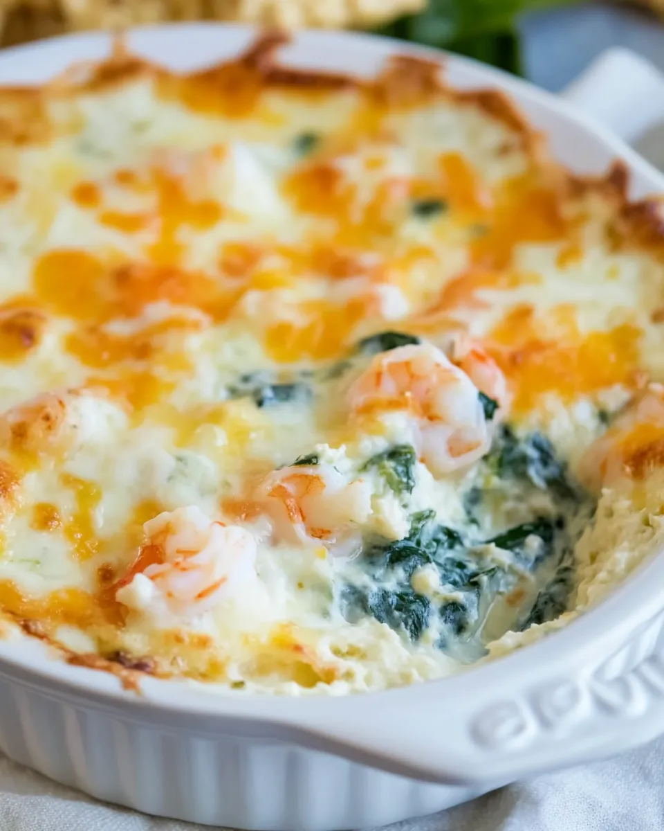 Classic Cheesy Shrimp and Spinach Dip image