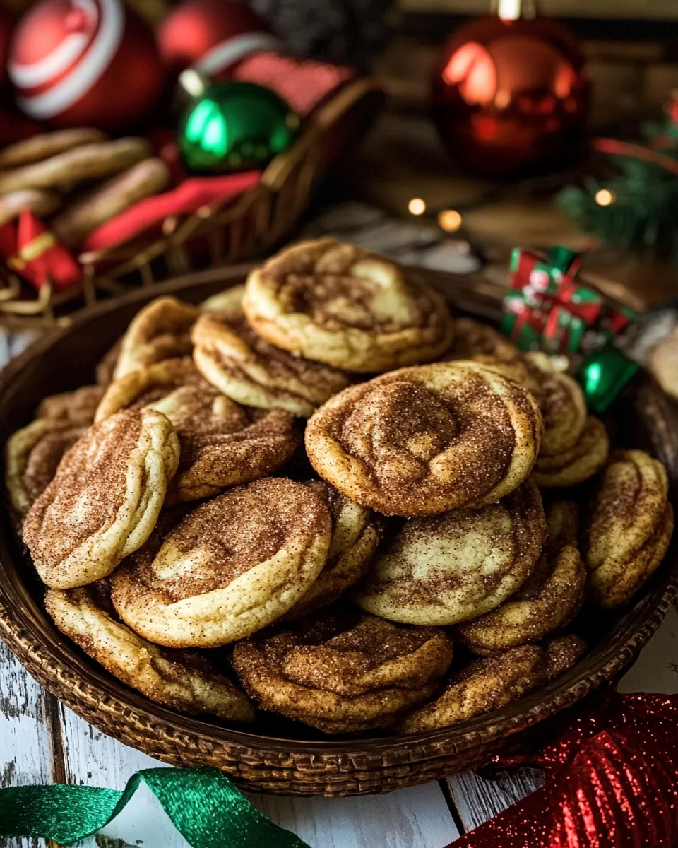 Homemade Chewy Christmas Snickerdoodles. recipe photo
