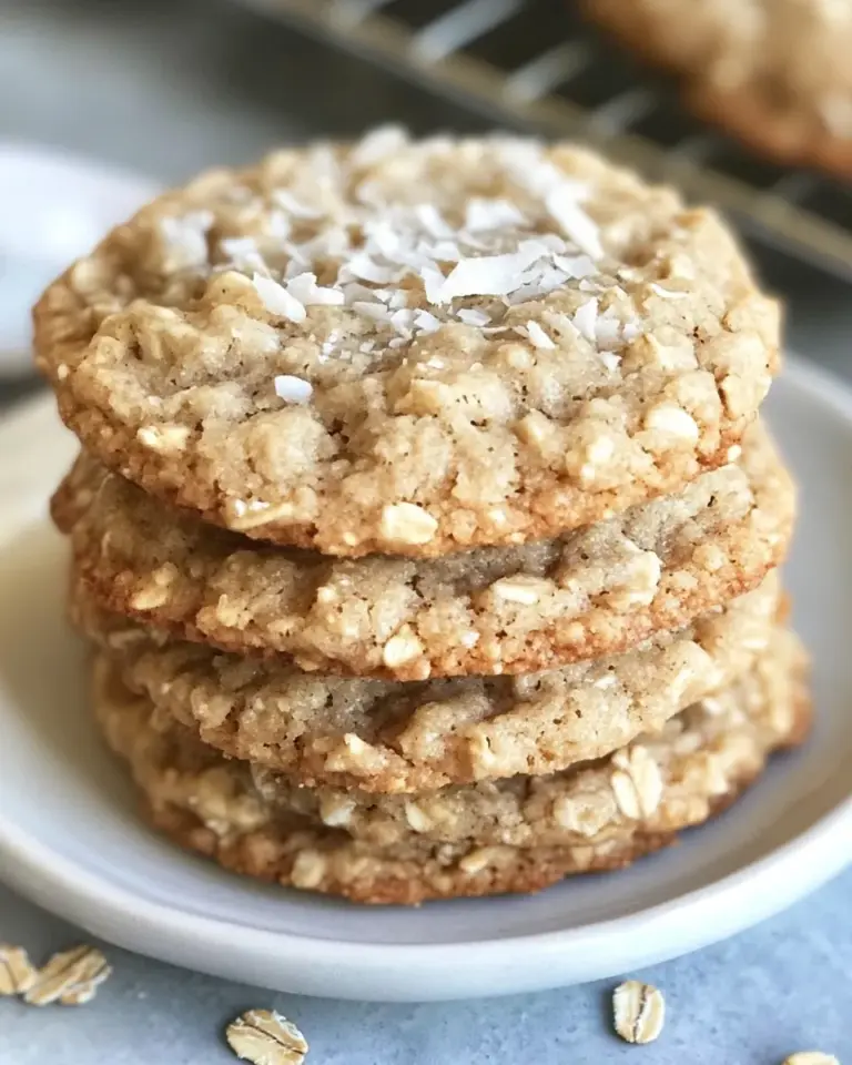 Homemade Chewy Coconut Oatmeal Cookies photo