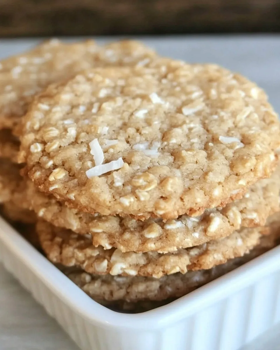 Easy Chewy Coconut Oatmeal Cookies recipe photo