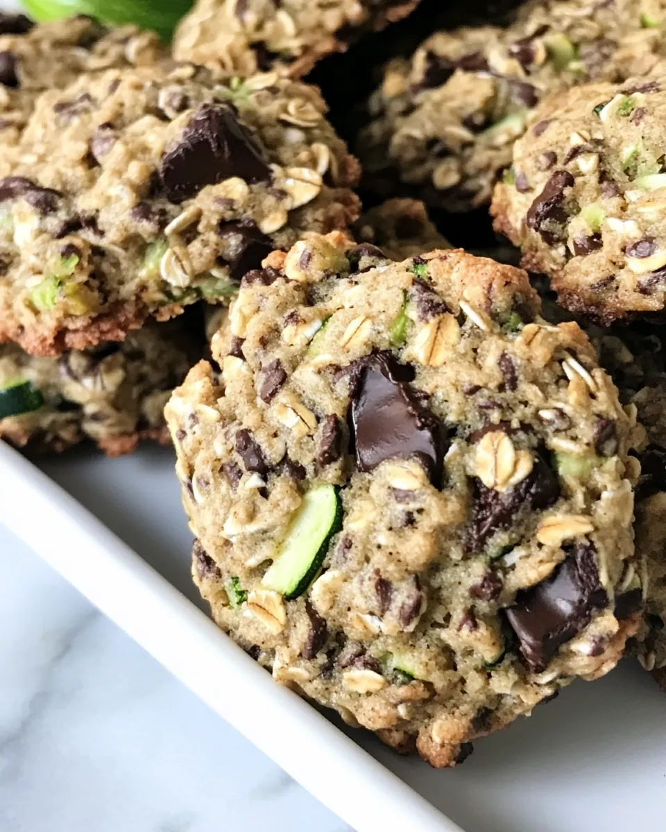 Healthy Chewy Oatmeal Zucchini Cookies. shot