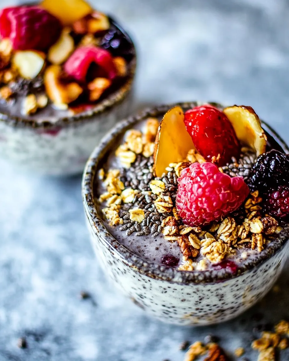 Easy Chia Pudding with Grain Free Granola. shot