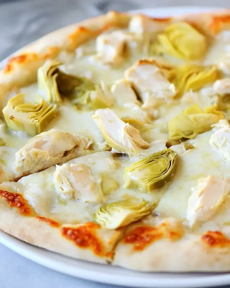 Homemade Chicken Artichoke Pizza Recipe photo