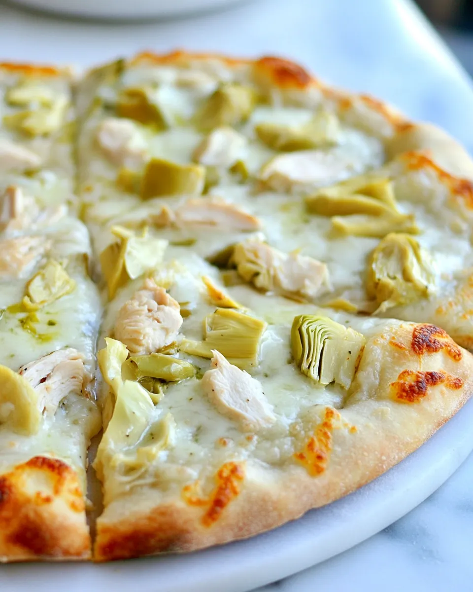 Delicious Chicken Artichoke Pizza Recipe image