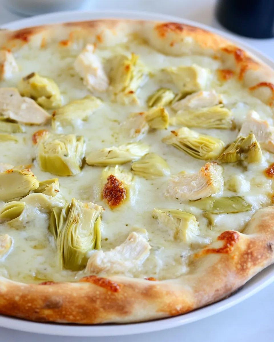 Best Chicken Artichoke Pizza Recipe dish photo