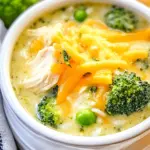Homemade Chicken Broccoli Cheese Soup with Rice photo