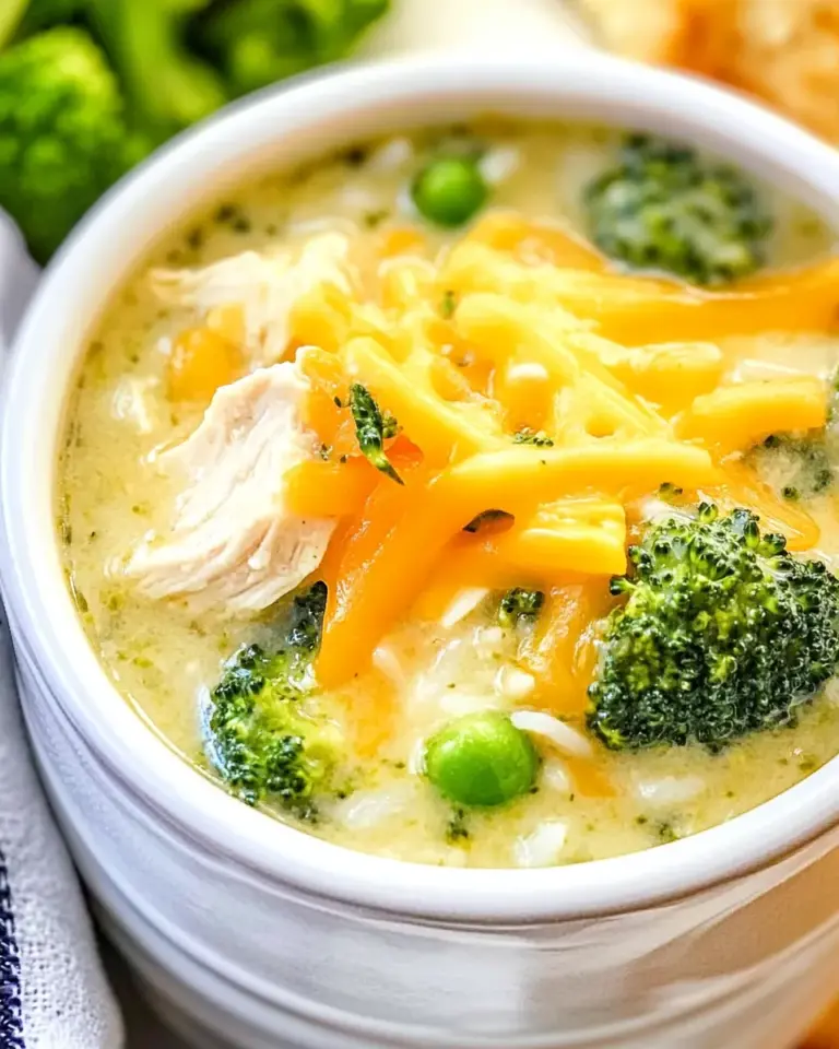 Homemade Chicken Broccoli Cheese Soup with Rice photo