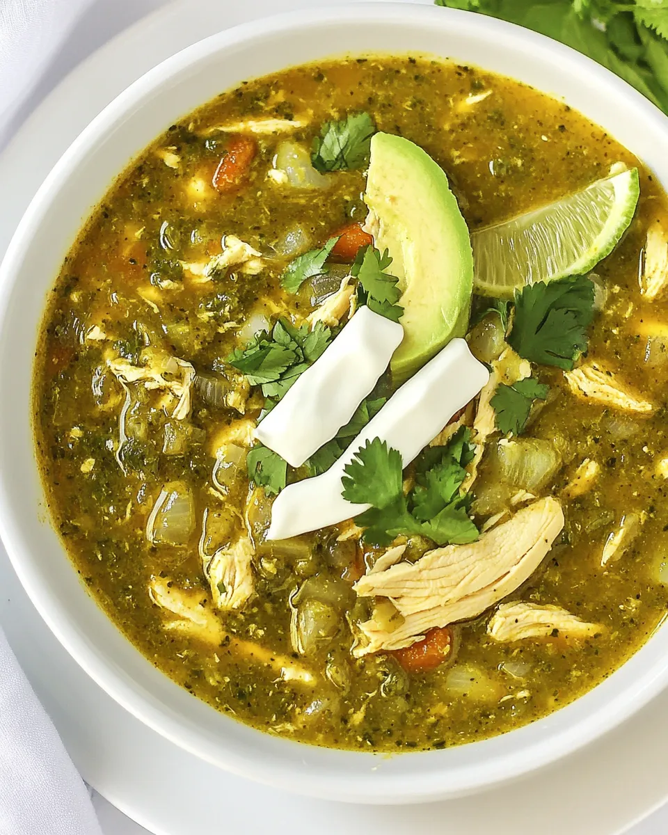 Easy Chicken Chili Verde dish photo