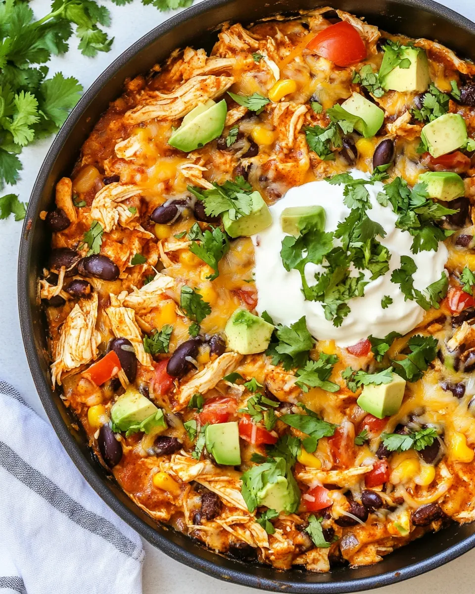 Quick Chicken Enchilada Skillet (20 min meal) recipe photo