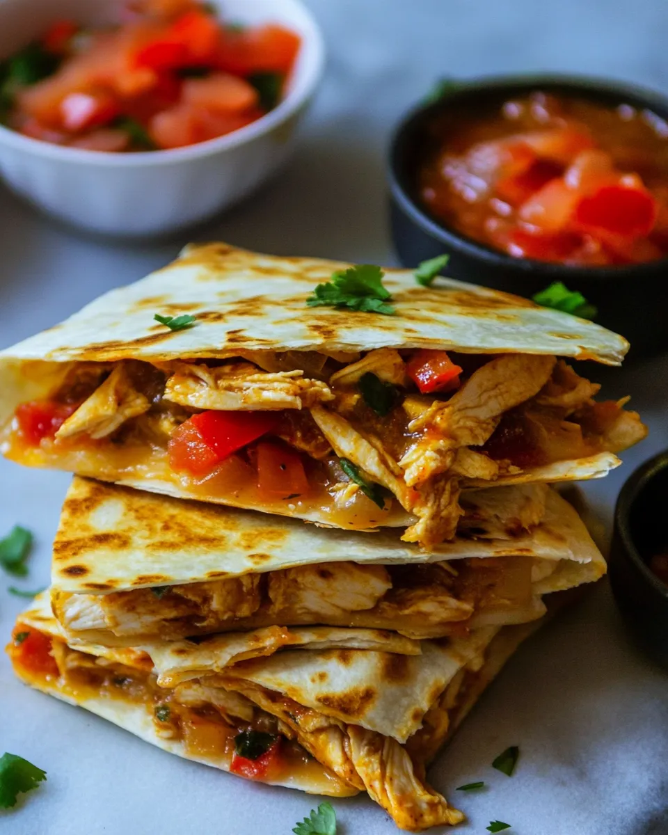 Easy Chicken Fajita Quesadilla photo