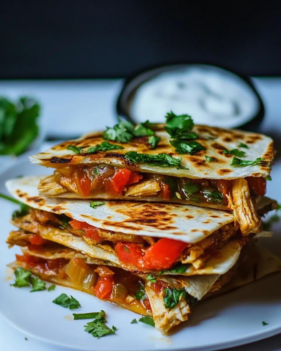 Delicious Chicken Fajita Quesadilla image