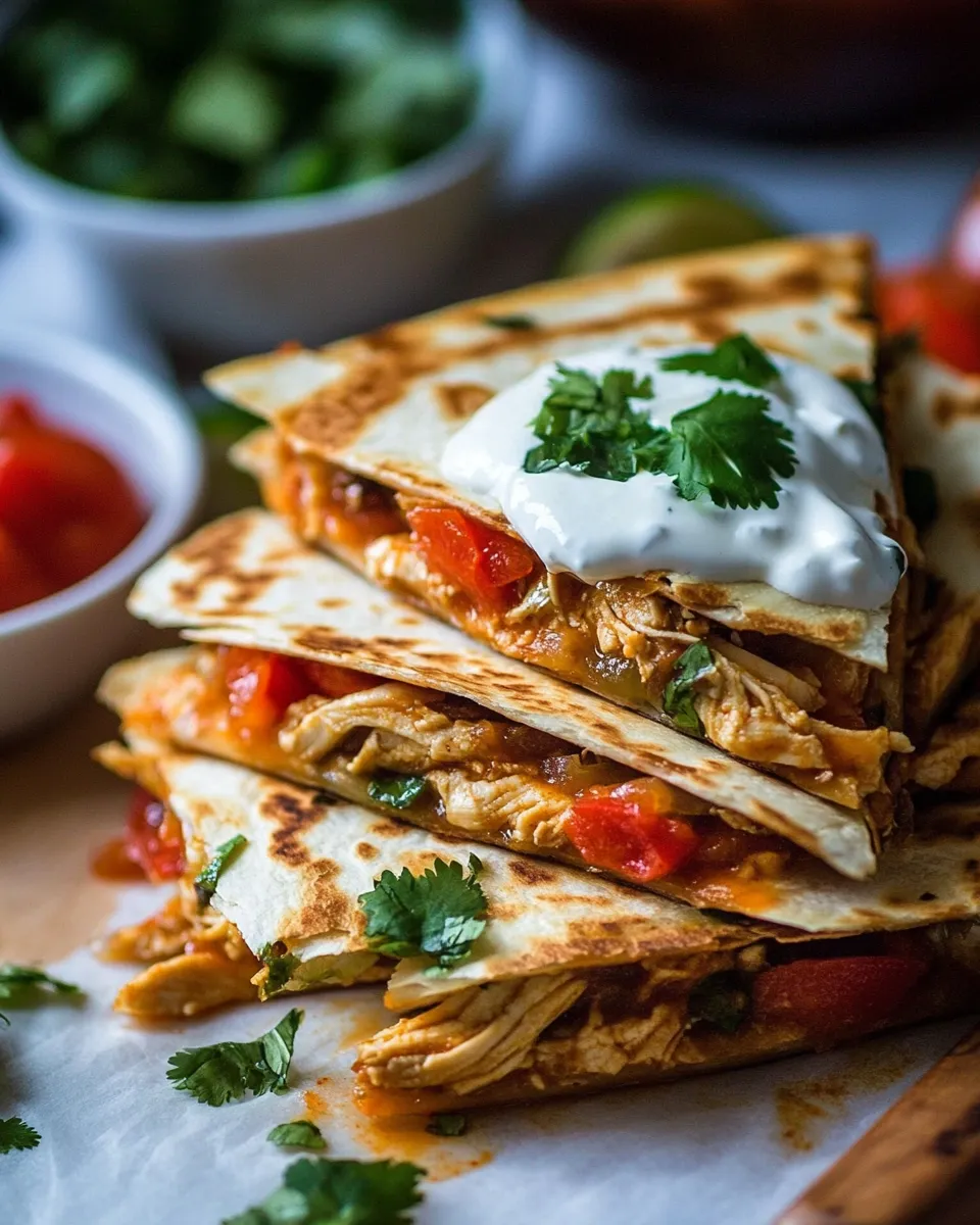 Homemade Chicken Fajita Quesadilla shot