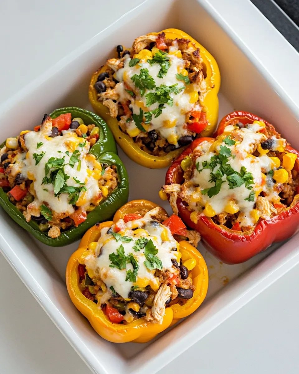 Homemade Chicken Fajita Stuffed Peppers photo