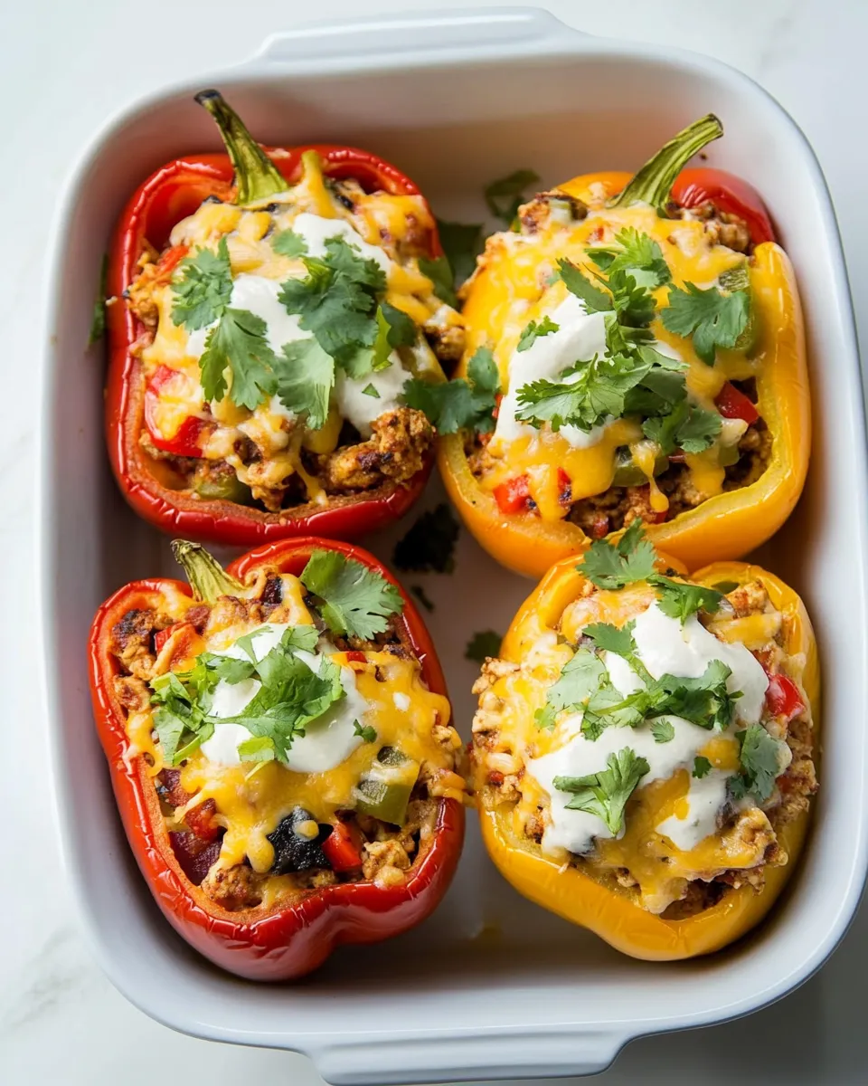 Delicious Chicken Fajita Stuffed Peppers shot
