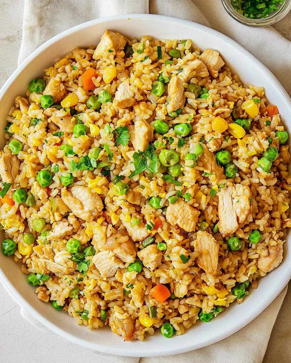 Delicious Chicken Fried Rice shot