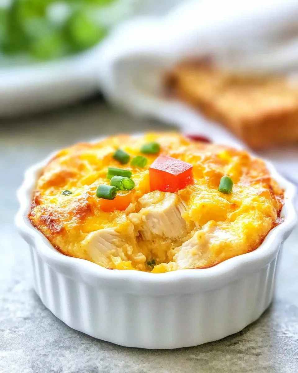 Delicious Chicken Mini Breakfast Casserole shot