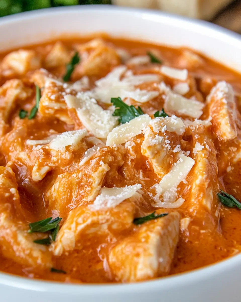 Easy Chicken Parmesan Soup (Cheesy!) recipe photo