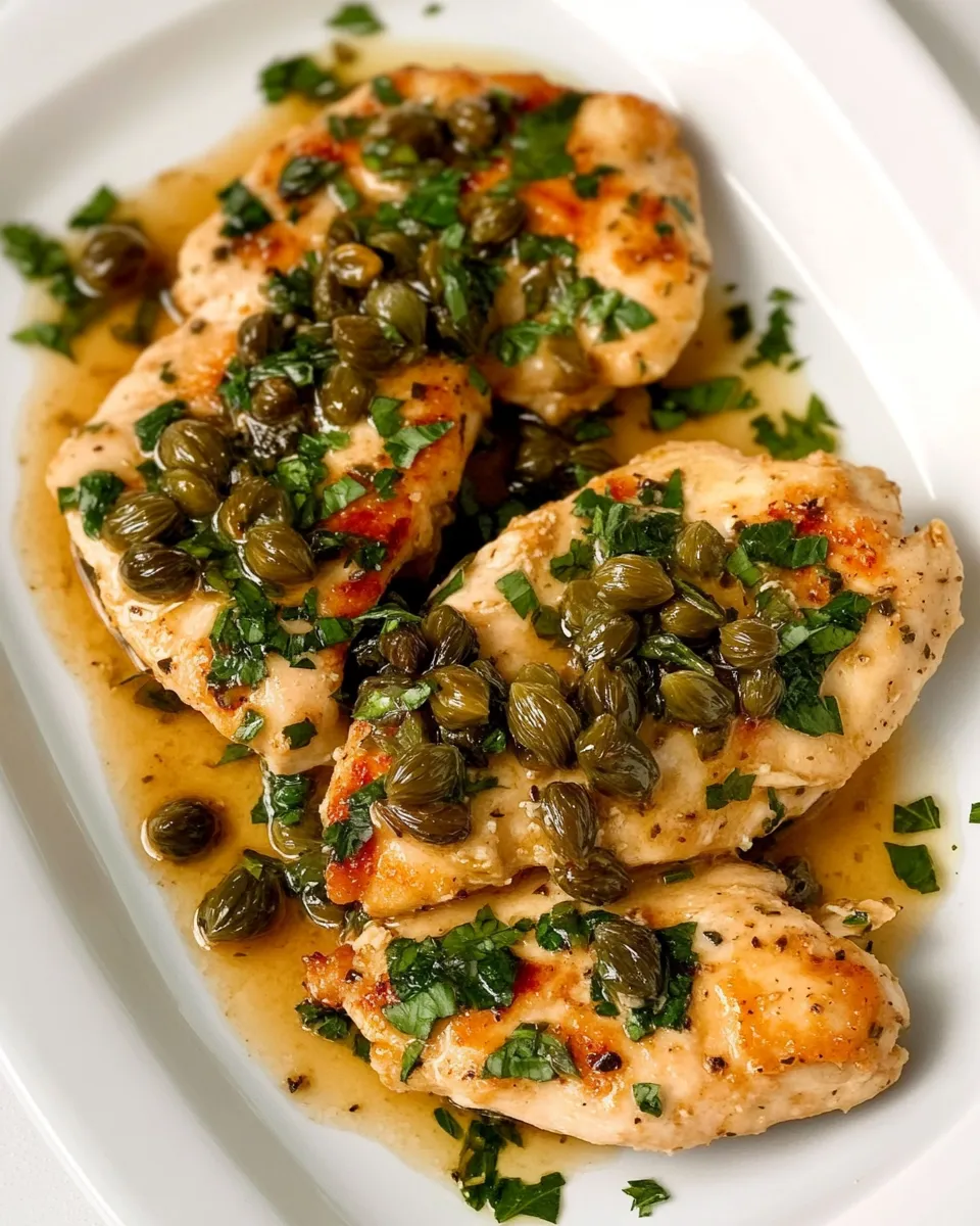 Delicious Chicken Piccata with Fried Capers image