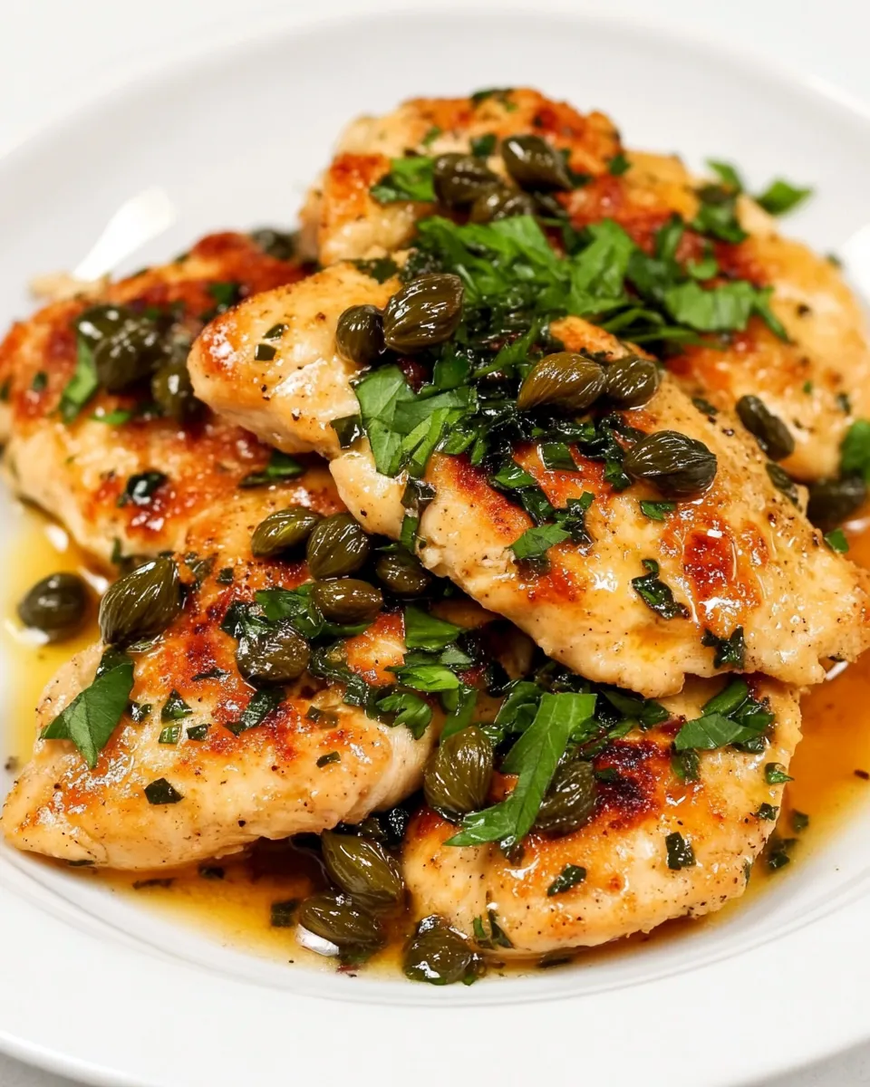 Classic Chicken Piccata with Fried Capers recipe photo