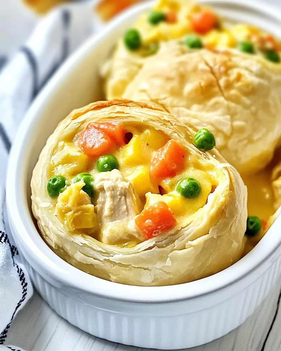 Easy Chicken Pot Pie Roll Ups recipe photo
