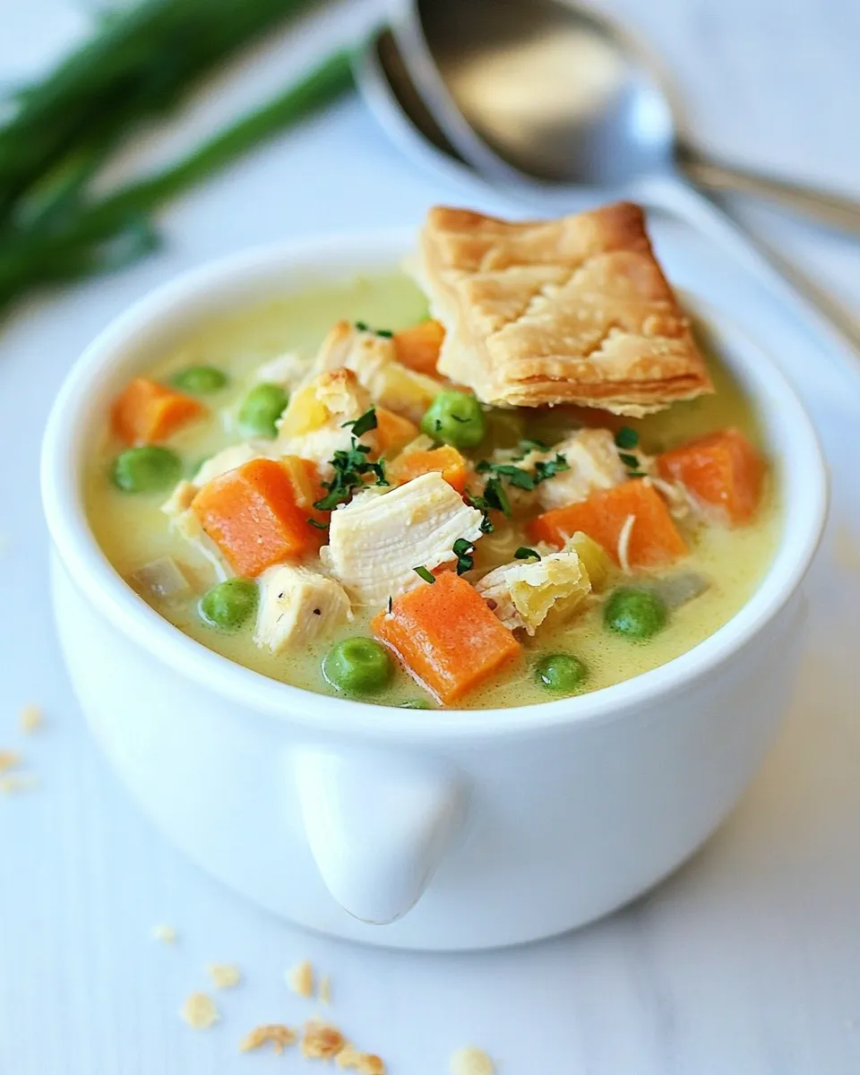Delicious Chicken Pot Pie Soup shot
