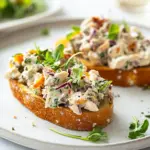 Homemade Chicken Salad Tartine Toasts photo