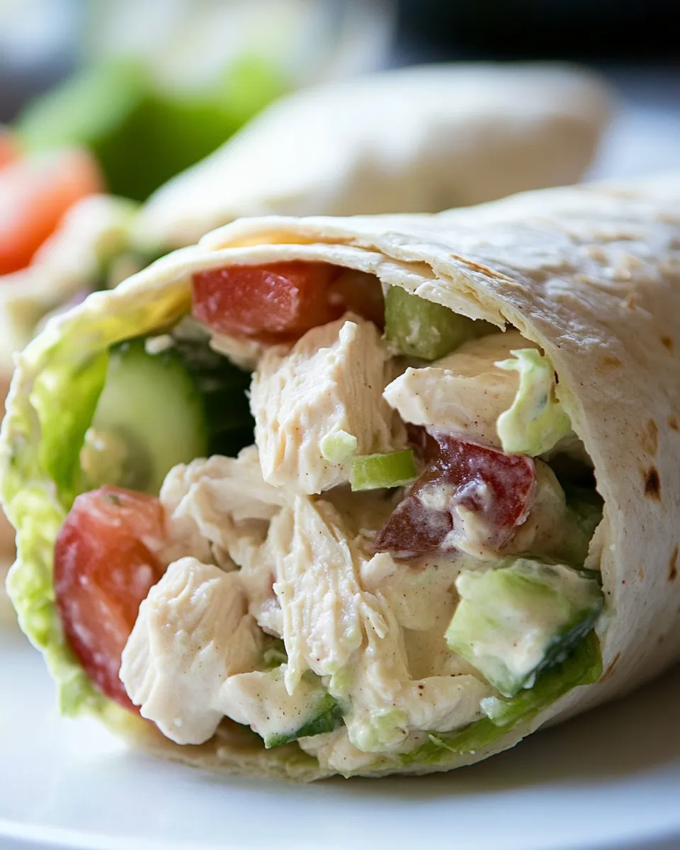 Healthy Chicken Salad Wrap Recipe dish photo
