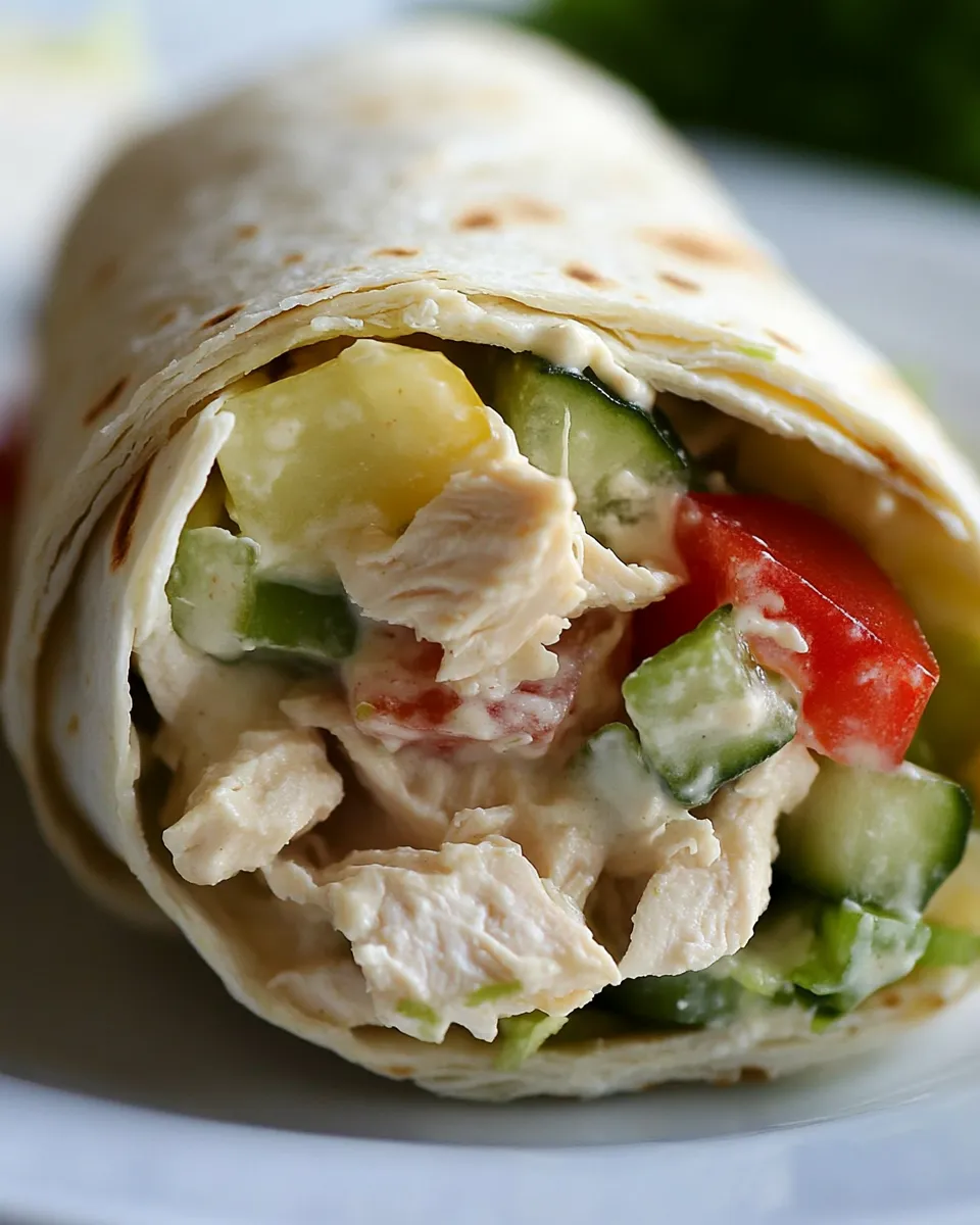 Quick Chicken Salad Wrap Recipe shot