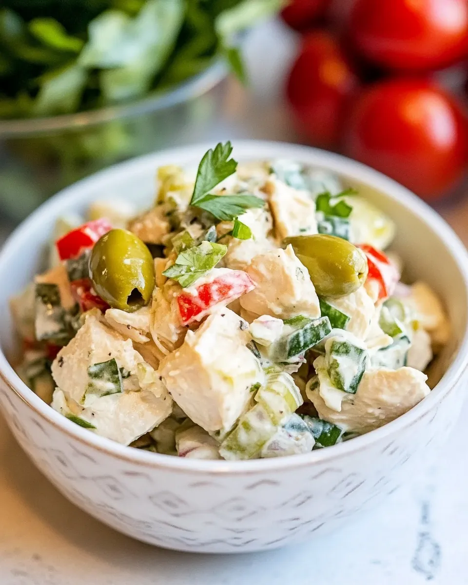 Classic Chicken Salad with Green Olives image