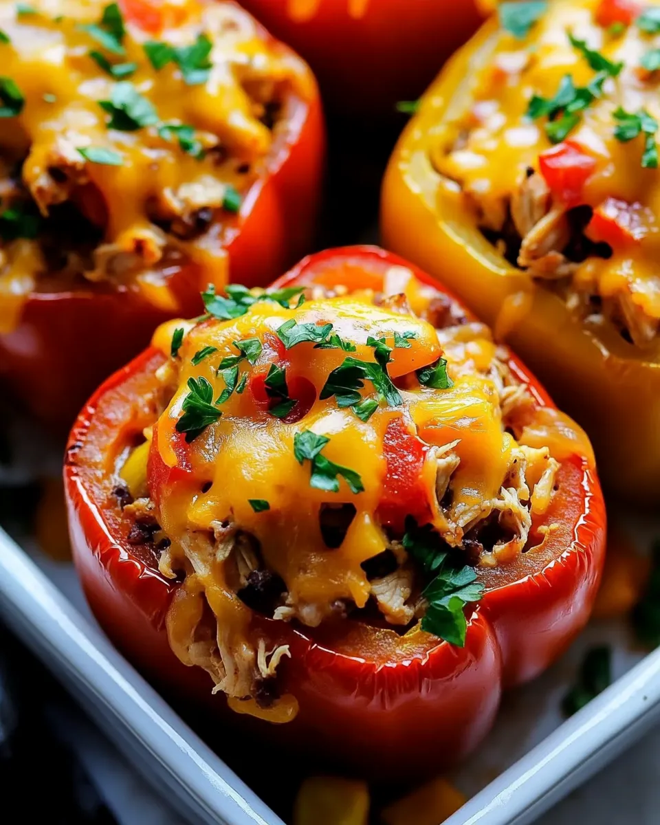 Delicious Chicken Stuffed Peppers image
