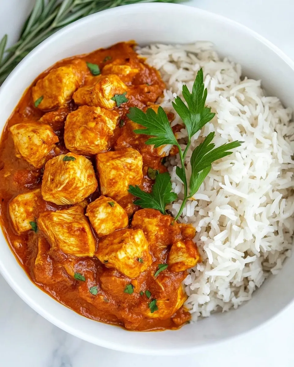Easy Chicken Tikka Masala Slow Cooker Recipe shot