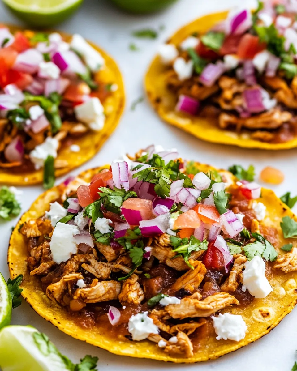 Easy Chicken Tostadas recipe photo
